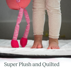Guava Family travel crib sheet reinforced-stitching provides lasting durability for frequent travel.
