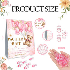 Guawubiang pink mini pacifiers pack of 50 for party games and decorations.