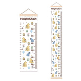 Guawubiang Winnie height chart canvas in wooden frame for stylish nursery growth tracking.