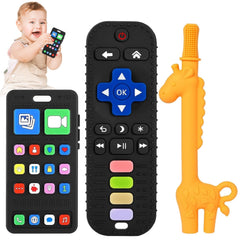 Guiguzhj phone teether toy shows colorful silicone for soothing gums during playtime