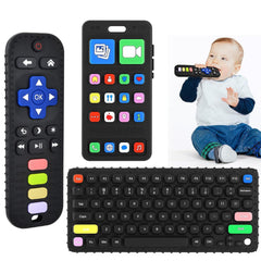 GUIGUZHJ teether phone toy boosts gum comfort with familiar play