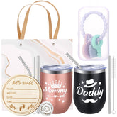 Guiqulai new mom gift set with mom and dad tumblers for celebratory toasts and daily refreshment