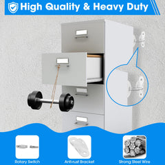 Guirnd anti-tip straps on a dresser enhance stability during use
