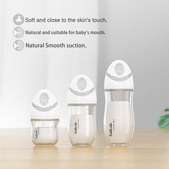 Gulicola borosilicate glass bottle offering durable, toxin-free feeding.