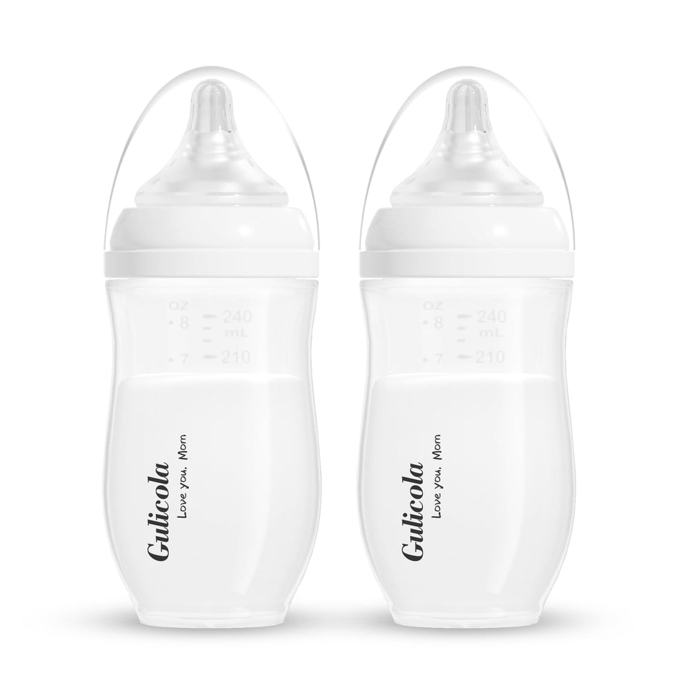 Gulicola Natural PP bottles 8oz cap close-up showing secure seal and clean design.