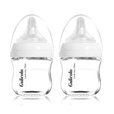 Gulicola small glass baby bottle 3oz with compact newborn-friendly design.
