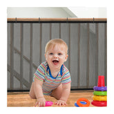 Gulissa stair netting guardrail installation demonstrates a safe barrier for stairs.