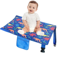 Gulissa toddler airplane bed in use on a flight for comfortable rest and play.