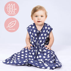 GUNTAIL sleep sack dinosaur pattern breathable cotton for sensitive skin.