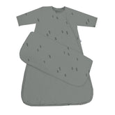 GUNAMUNA forest sleep sack on baby provides cozy, secure warmth.