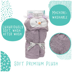 GUND Lil’ Luvs Quinn Owl blanket displayed showing 40-inch size suitable for babies.