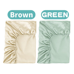 GUNTAIL crib sheet elastic-edge closeup demonstrates slip-free installation.