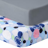 GUNTAIL crib sheets cobblestone fabric closeup shows soft microfiber for gentle sleep