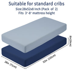 GUNTAIL crib sheets with elastic edge illustrating quick, secure setup.