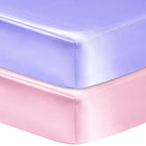 GUNTAIL satin crib sheet in pink with snug fit for peaceful sleep