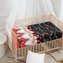 Guosanchn Christmas crib sheet demonstrates 28x52 fit for standard cribs.