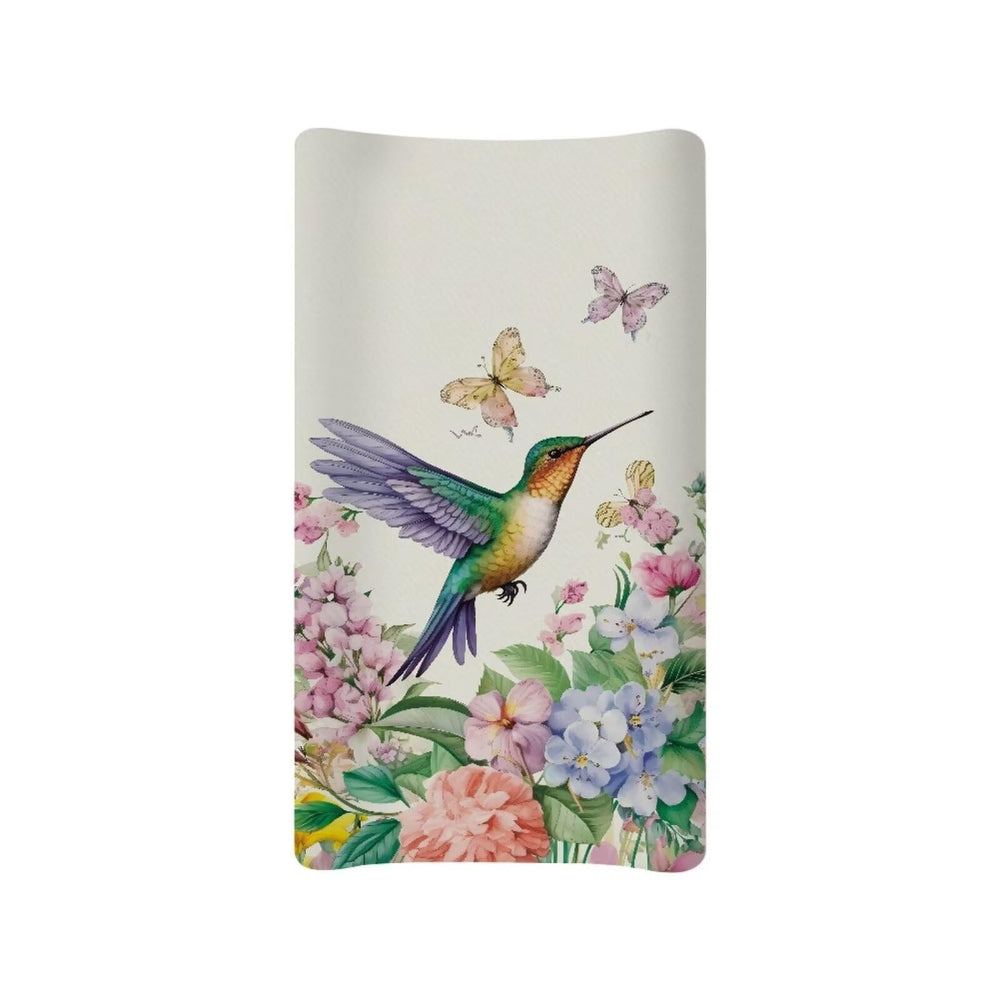 Guosanchn hummingbird changing pad cover in full view, ultra soft surface for diaper changes.
