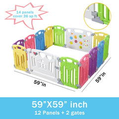 Gupamiga baby playpen-anti-slip-feet demonstrates a stable setup during play.