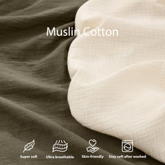 Guruixu muslin baby lounger cover in cream; gentle skin-friendly material for nap time.