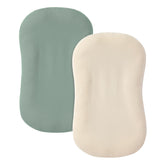 Guruixu muslin baby lounger cover roman-green close-up breathable cotton texture