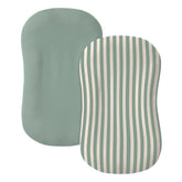 guruixu muslin baby lounger cover in Roman Green offers soft breathable comfort for delicate newborn skin