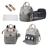 GurZinn diaper bag backpack with foldable pad for quick on-the-go diaper changes