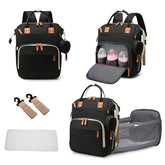 GurZinn diaper bag backpack with foldable crib for on-the-go naps