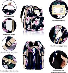 GurZinn diaper bag changing-station flat mat demonstrates convenient on-the-go diaper changes.