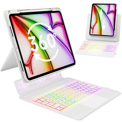 GUSGU SplitFolio detachable iPad-11in keyboard magnet enables quick transitions between typing and browsing.