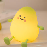 Gusweet Mango Shape Night Light top view highlights dimming levels ideal for bedtime routines.