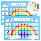 GWHOLE unicorn potty chart A4 inspires toddler potty training.