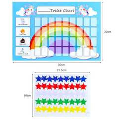 GWHOLE unicorn toilet chart A4 helps track progress with a reward system.
