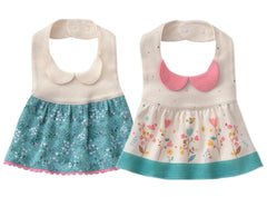 GZMM baby bib princess type front knit fabric showing absorbent material and cute design