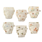 GZMM Baby Training Underpants front view show soft cotton muslin ideal for sensitive skin.