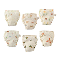 GZMM Baby Training Underpants front view show soft cotton muslin ideal for sensitive skin.