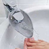 H2SOLUTION faucet extender grey closeup highlights child-friendly safety design