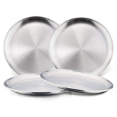 HaWare Toddlers Plates stacked showing compact 8-inch dinnerware for easy storage