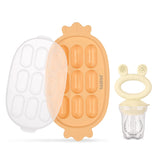 Haakaa baby fruit feeder Marigold close-up showing safe feeding design.