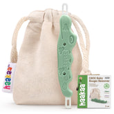 haakaa baby nose cleaner crocodile design closeup shows safe nasal cleaning for newborns