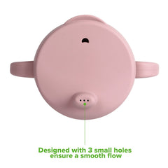 haakaa blush cup being dropped shows drop-proof silicone durability