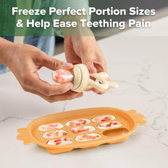 Haakaa breastmilk popsicle frozen treat illustrates soothing, baby-friendly snacks.