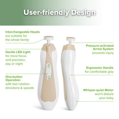haakaa ergonomic nail file with non-slip grip for comfortable handling