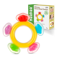 Haakaa Ferris Wheel Teether front view showing baby-ready design for soothing gums