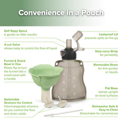 haakaa Flower Funnel smooth-pour close-up highlights petals-inspired design and mess-free filling