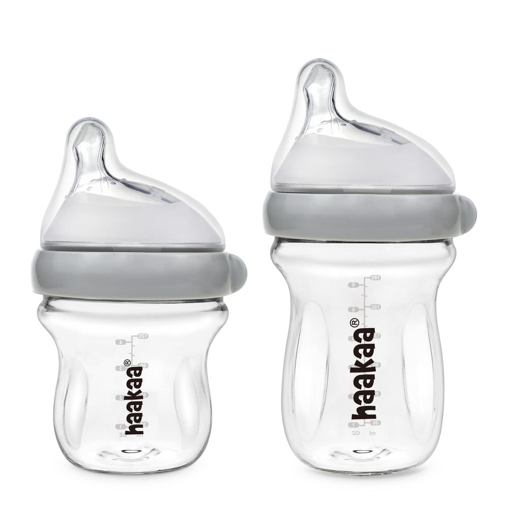 haakaa Gen3 natural glass bottle 4oz highlights durable borosilicate glass for easy storage
