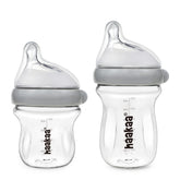 haakaa Gen3 natural glass bottle 4oz highlights durable borosilicate glass for easy storage