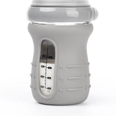 haakaa glass bottle sleeve with non-slip grip for easy one-handed handling.