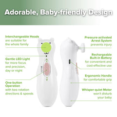haakaa Happii Bear interchangeable heads for polishing and shaping nails