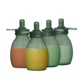haakaa hippo pouch packaging four-pack eco storage for homemade baby food.