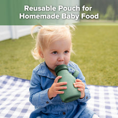 haakaa hippo pouch wide-neck fill enables easy, mess-free preparation.